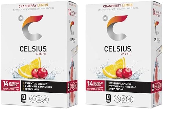 CELSIUS On The Go PEACH VIBE, Sugar Free Energy Drink Mix (14 Sticks per Pack) - Image 18