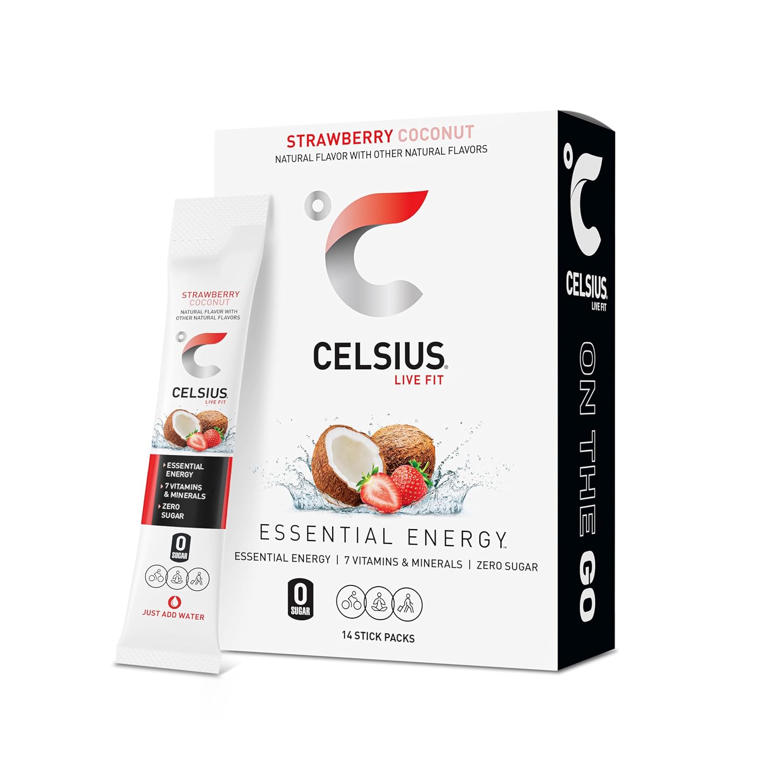 CELSIUS On The Go PEACH VIBE, Sugar Free Energy Drink Mix (14 Sticks per Pack) - Image 14