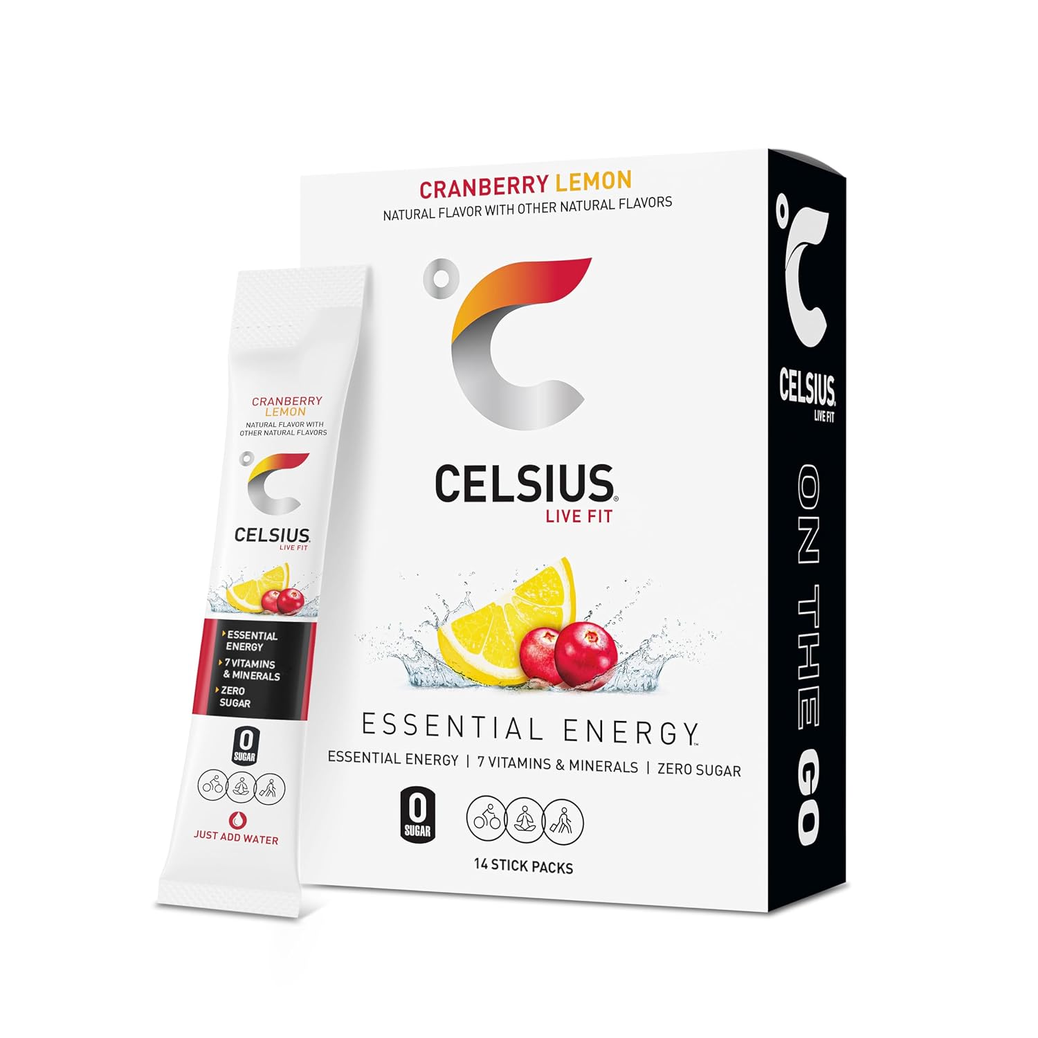 CELSIUS On The Go PEACH VIBE, Sugar Free Energy Drink Mix (14 Sticks per Pack) - Image 4