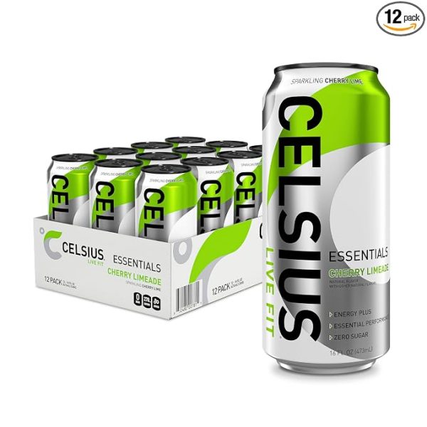 CELSIUS Essentials™ Sparkling Grape Slush, Sugar Free Performance Energy Drink, Can, 16 Fl Oz (Pack of 12)