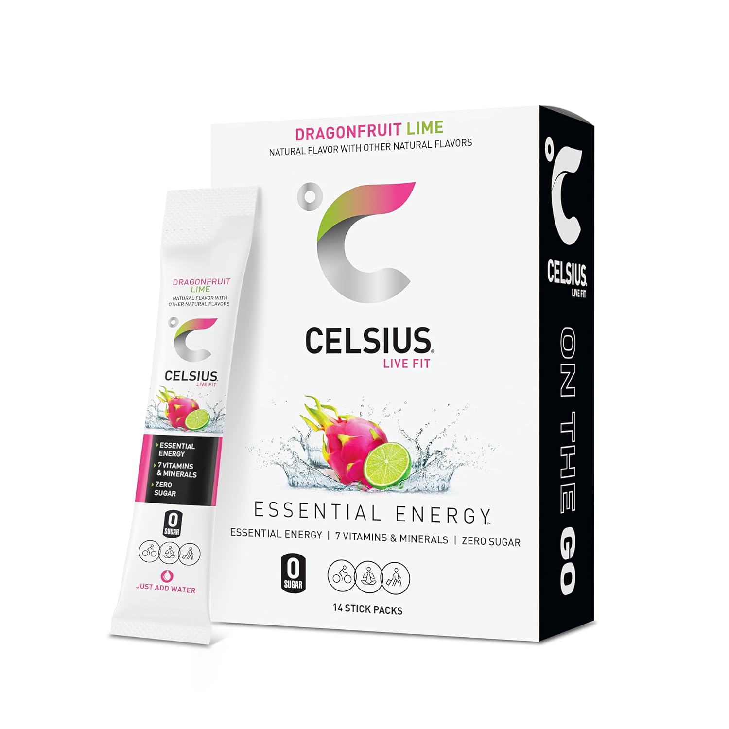 CELSIUS On The Go PEACH VIBE, Sugar Free Energy Drink Mix (14 Sticks per Pack) - Image 11