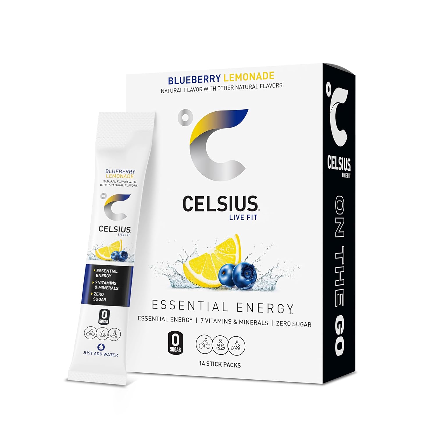 CELSIUS On The Go PEACH VIBE, Sugar Free Energy Drink Mix (14 Sticks per Pack) - Image 8