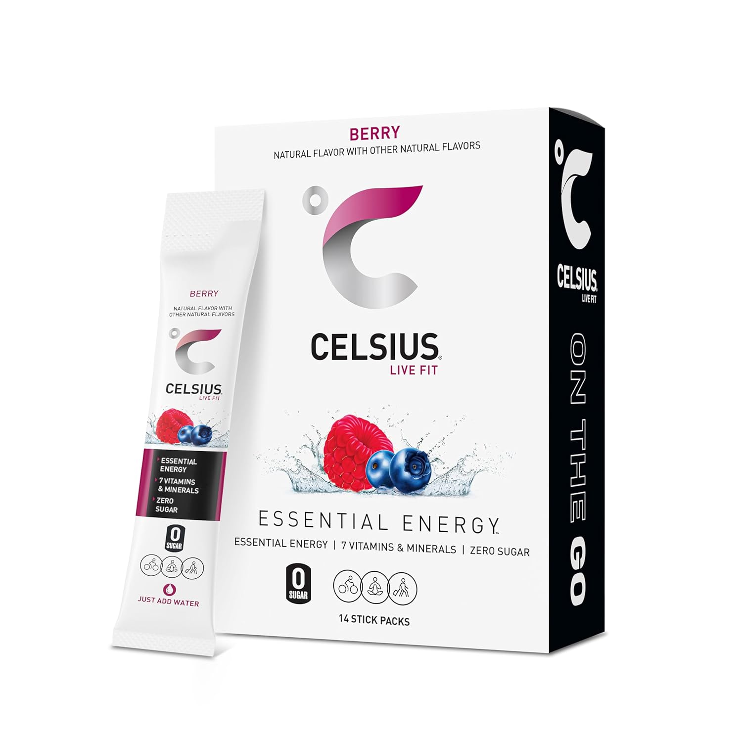 CELSIUS On The Go PEACH VIBE, Sugar Free Energy Drink Mix (14 Sticks per Pack) - Image 19