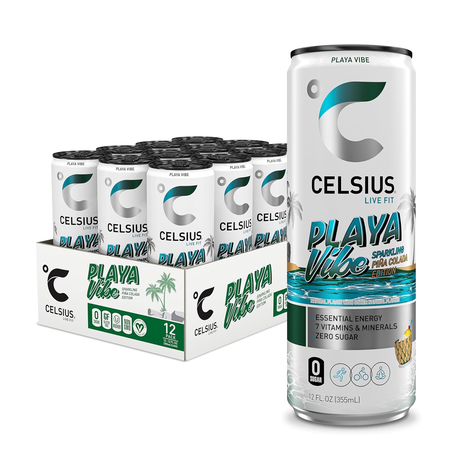 CELSIUS ASTRO VIBE Sparkling Blue Razz, Sugar Free Energy Drink, 12 Fl Oz (Pack of 12) - Image 11