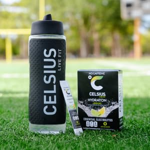 Celsius Lemon Lime Box with Celsius Water Bottle
