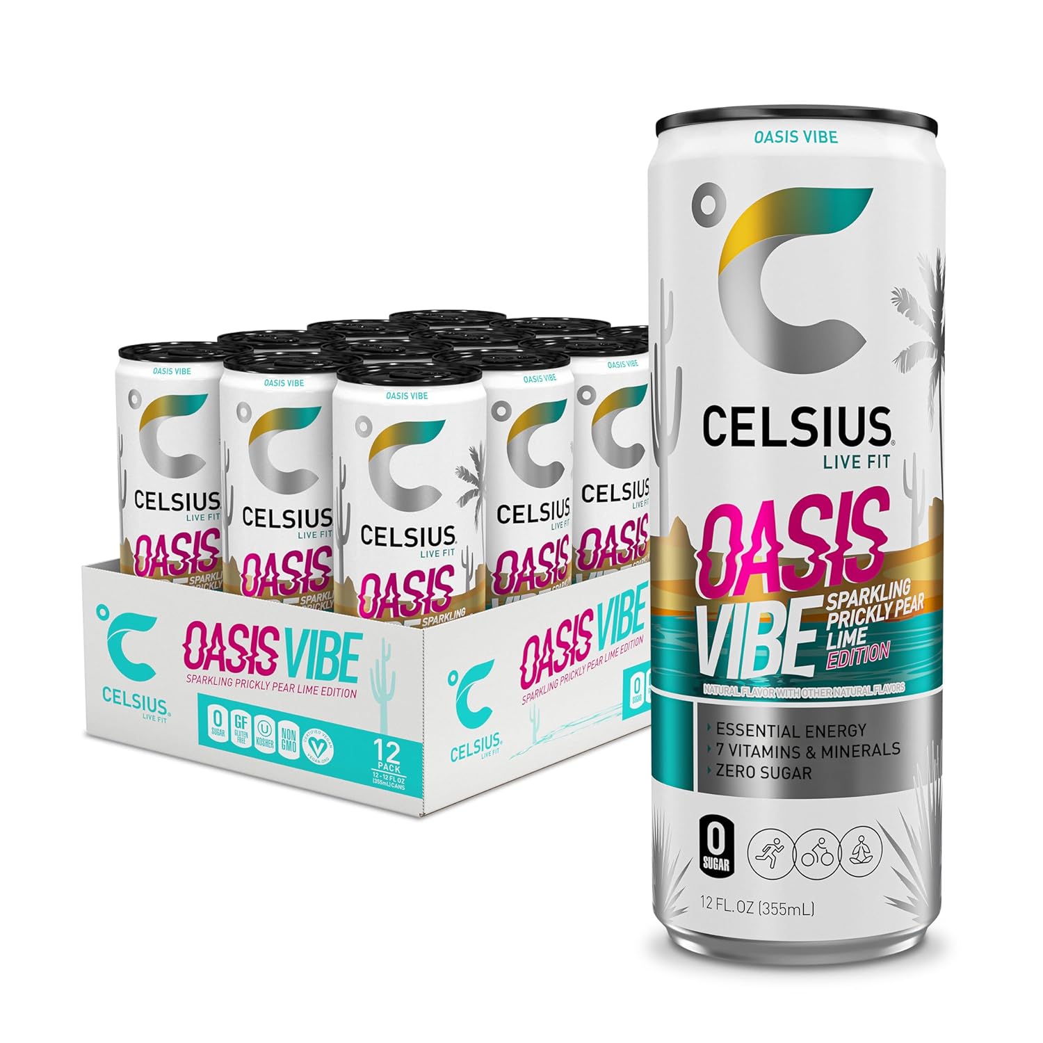 CELSIUS ASTRO VIBE Sparkling Blue Razz, Sugar Free Energy Drink, 12 Fl Oz (Pack of 12) - Image 10